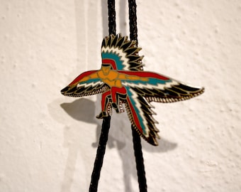 Bolo del bailarín del ala de cuchillo del peón viejo del pueblo Zuni