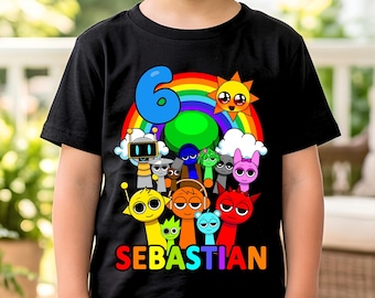 Custom Sprunkii Birthday Shirt: Personalized Game Family Tee
