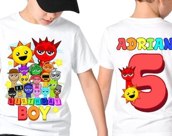 Custom Sprunkie Girls Birthday Shirt: Personalized Game Family Tee, All Sizes