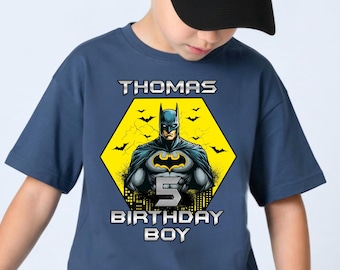 Personalized Superhero Comic T-Shirt: Bat Theme Party, Family Matching, All sizes
