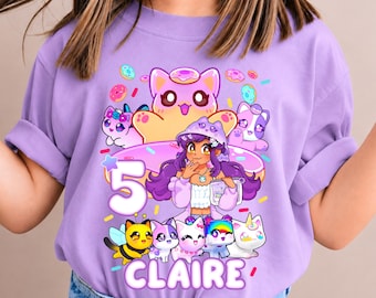 Personalized Gamer Cat Birthday T-Shirt: Aphmauu Family Tee, All Sizes