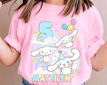 Cinnamroll Birthday T-Shirt, Kawaii Theme Party Shirt,Family Bday Shirt, All Size
