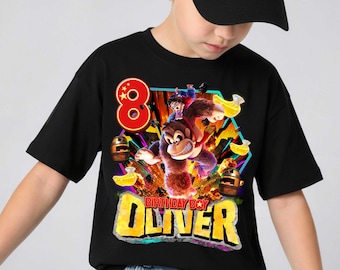 Personalized Game Birthday T-Shirt: Donki Party Theme, All Sizes