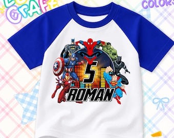 Personalized Superhero Comic T-Shirt: Hulk Theme Party, Family Matching