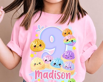 Personalized Dumpling Birthday T-Shirt: Squish Party Theme, All Sizes
