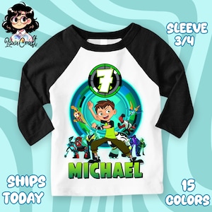 Personalized Birthday Boy Shirt: Benn Theme Party, Omnitrix Custom Tee