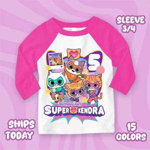 Super Kit Birthday Shirt, Kitties Birthday Theme Shirt, Cat Cute Family Birthday Shirt, Personalized Birthday Girl, Family Tee, All Size
