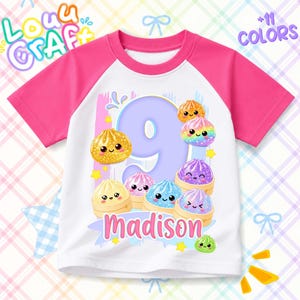 Personalized Dumpling Birthday T-Shirt: Squish Party Theme, All Sizes image 2