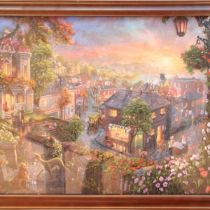 Thomas Kinkade, Lady and the Tramp Framed Puzzle