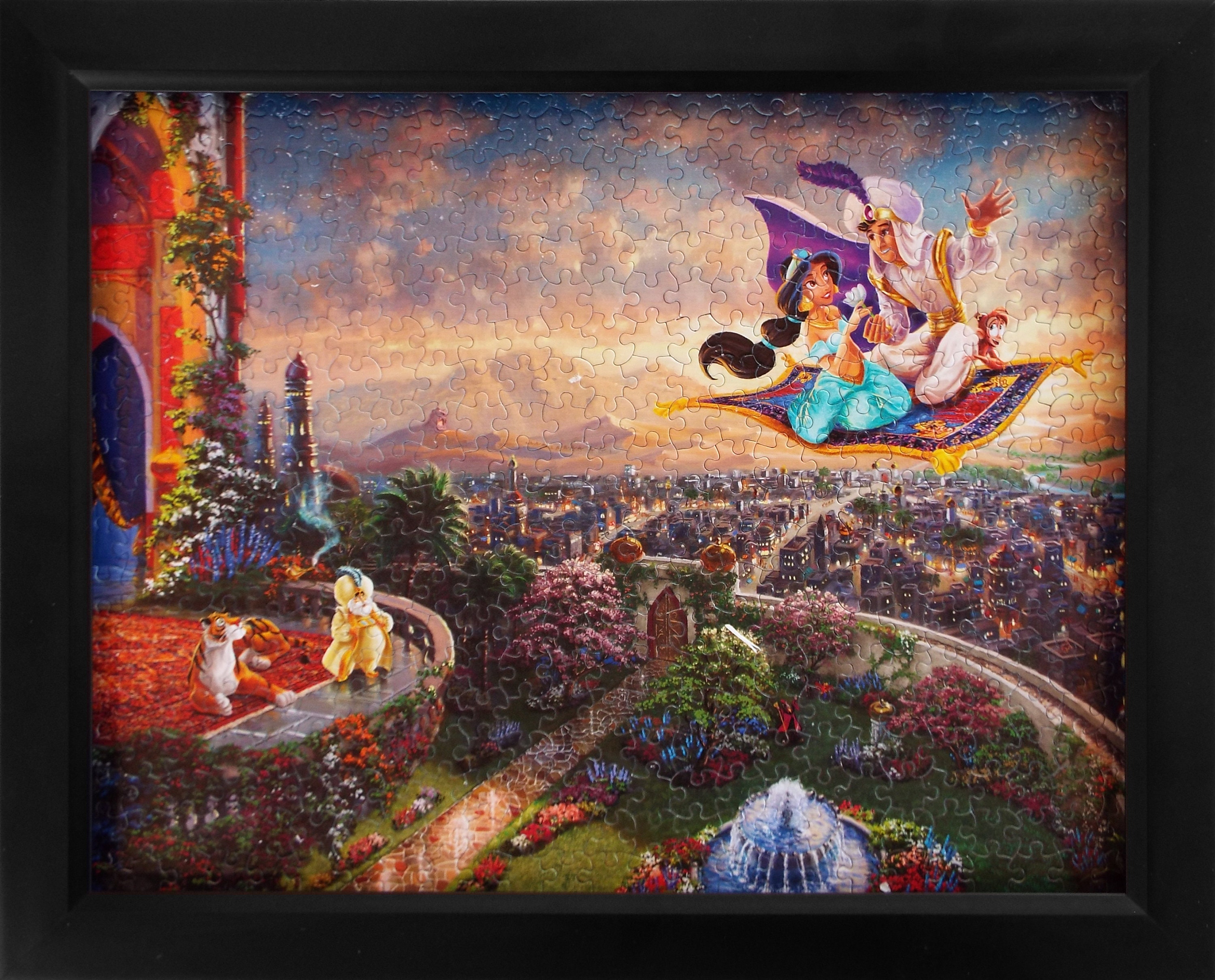 Thomas Kinkade, Aladdin Framed Puzzle - Etsy