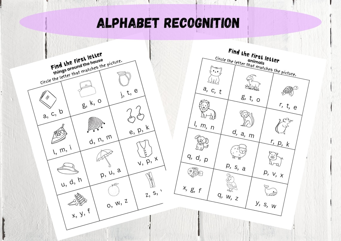 Preschool Worksheets Kindergarten Worksheets Alphabet Tracing Matching