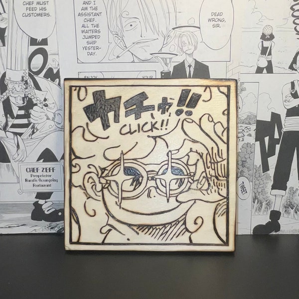 Luffy Gear 5 glasses wood burning