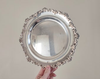 Antique silver plated ornate tray from Sweden