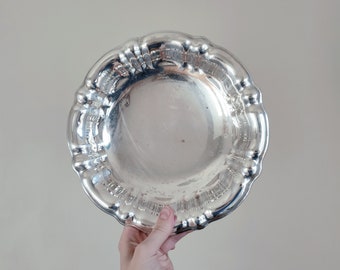 Vintage silver plated Swedish footed plate