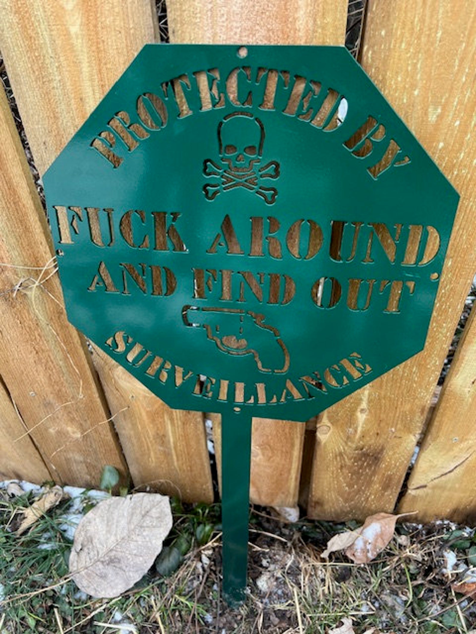 Protected by FAFO Surveillance Yard Metal Sign Powder-coated - Etsy