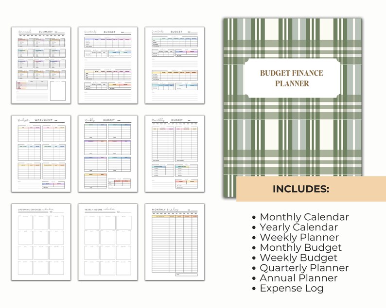 Printable Budget Planner, Finance Planner Bundle, Weekly Monthly ...