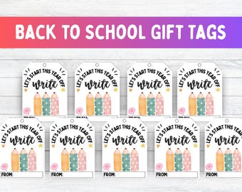 Back to School Gift Tag for Students, Pencil Gift Tags, First Day of School Treat Tag, Welcome Back Students Gift Tags, Kids First Day