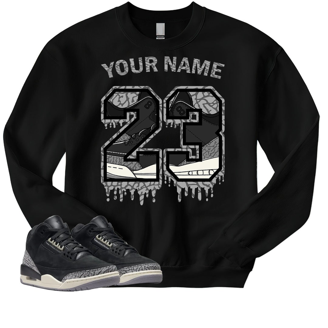 Jordan 3 off Noir 3s Oreo Shirt, Personalized 23 Number, T-shirt ...