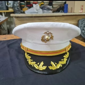 WW 2 umcs  Filed  Grade White Dress Visor cap all size available