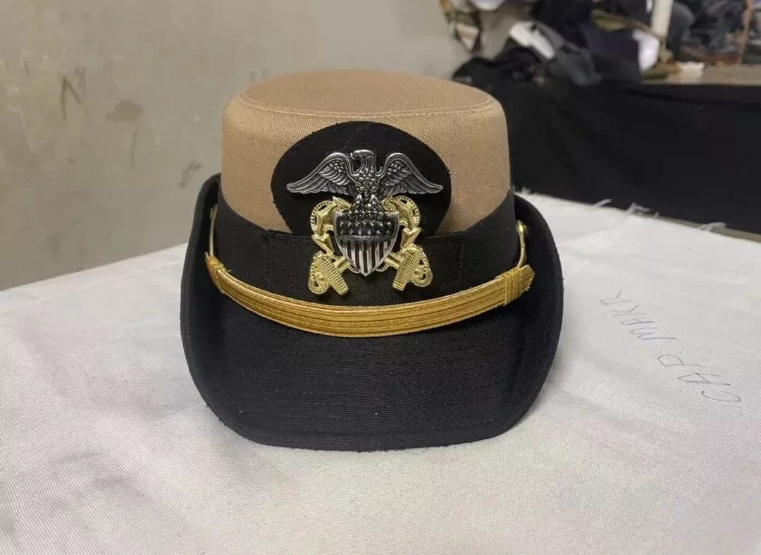 WW2 将校用帽子　第二次世界大戦 アメリカ 海軍US ARMY/米軍 WWII WWII WW2 米軍 海軍 将官 キャプテン 制帽 白 帽章付 アメリカ軍