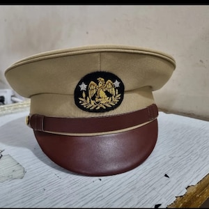 WW2 mexikanische Armee Militäroffiziere Kleid Visor Hut Kappe Alle Größen