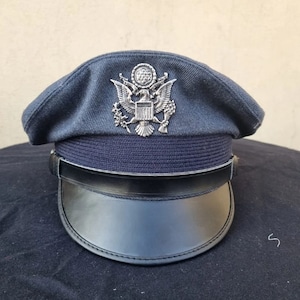 WW2 USA army Crusher Visor Cap All Sizes Avialable with genuine Leather peak