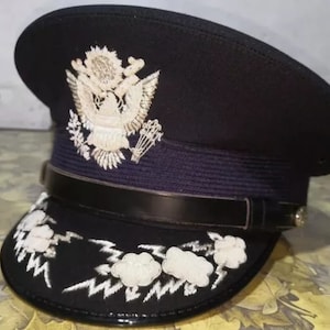1960&#39;s US Air Force USAF General Officer Direct Bullion Eagle Visor Cap Hat
