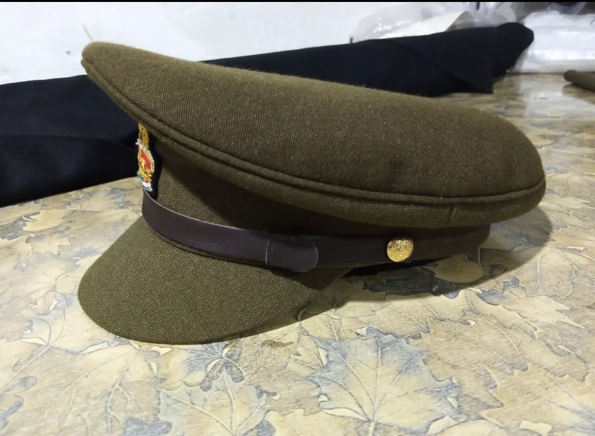 thumbnail image 2 of WW2 German Luftwaffe Fighter Pilot Cap Replica, Erich Hartmann Style Grey, Grey, 7 1/4-8 2 of 9