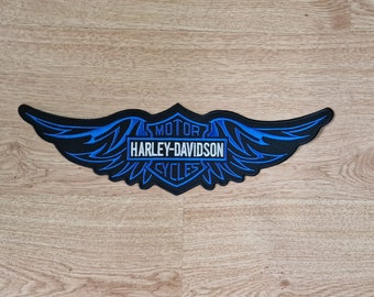 Harley Wing style Embroidery patches set of three different colours 12&quot; Iron on