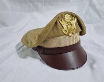 複製品 WWII M1942 北アフリカ戦線フィールドバイザーキャップ WW2 GERMAN GENERAL FIELD 
