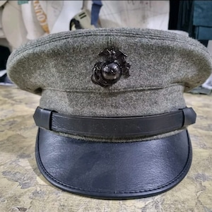 WW2;Militär USA USMC Marines Armee Offiziere Dress Cap Hut
