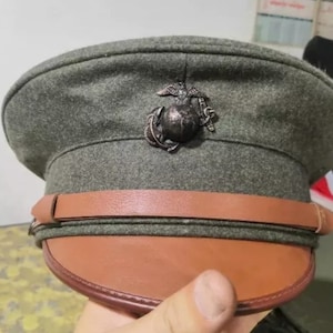 WW1 USMC forest green wool hats 1912 Handmade
