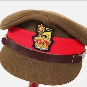 WW2 BRITISH ARMY Other Ranks Visor Hat Gold Braid Cap All Sizes available