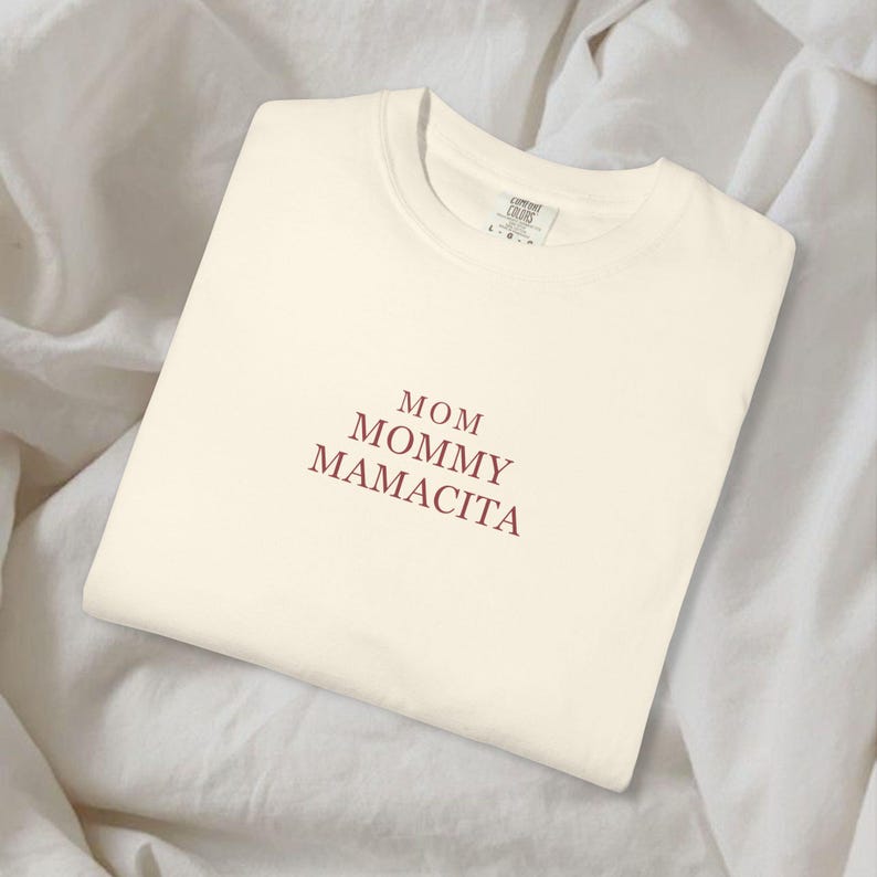 Maglietta Mom Mommy Mamacita / Maglietta Cool Moms Club, regalo per la festa della mamma, maglietta per la mamma, futura mamma, mamma cool, maglietta per la mamma, maglietta 100% cotone Ivory