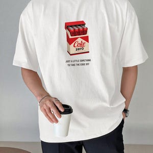 Coke Zero t-shirt, Just a lil something to take the edge off, funny diet coke fridge cigs, fridge cig, sarcastic meme shirt, coke lover gift image 2