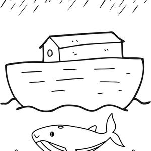 Noah’s Ark Colouring Page for children 2-6