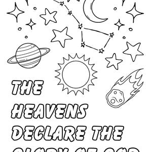 Psalm 19 Kids Coloring Page