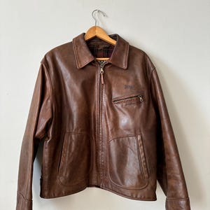 ジャケット・アウター 90s vintage single riders leather jacket Original Rare Vintage 90s the Leather Showroom Soundgarden