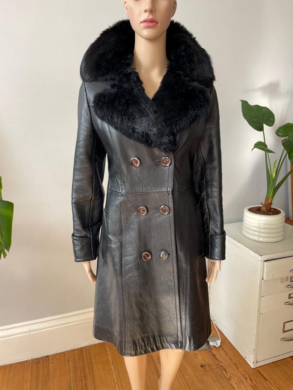 Vintage 70S Ladies Black Leather Jacket 16 main image 1