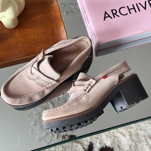 Heeled Loafers Kickers Loafers Womens Vintage Kickers Suede