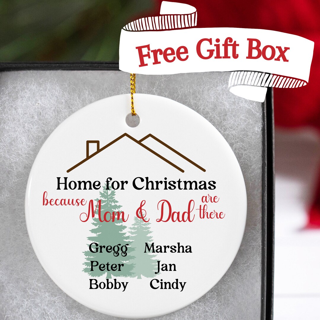 Mom & Dad Christmas Ornament Mom and Dad Ornament Christmas Etsy
