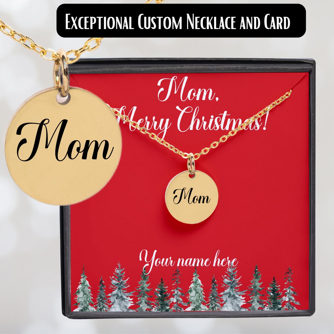 Christmas Necklace for Mom Gift With Box Custom Necklace With Etsy