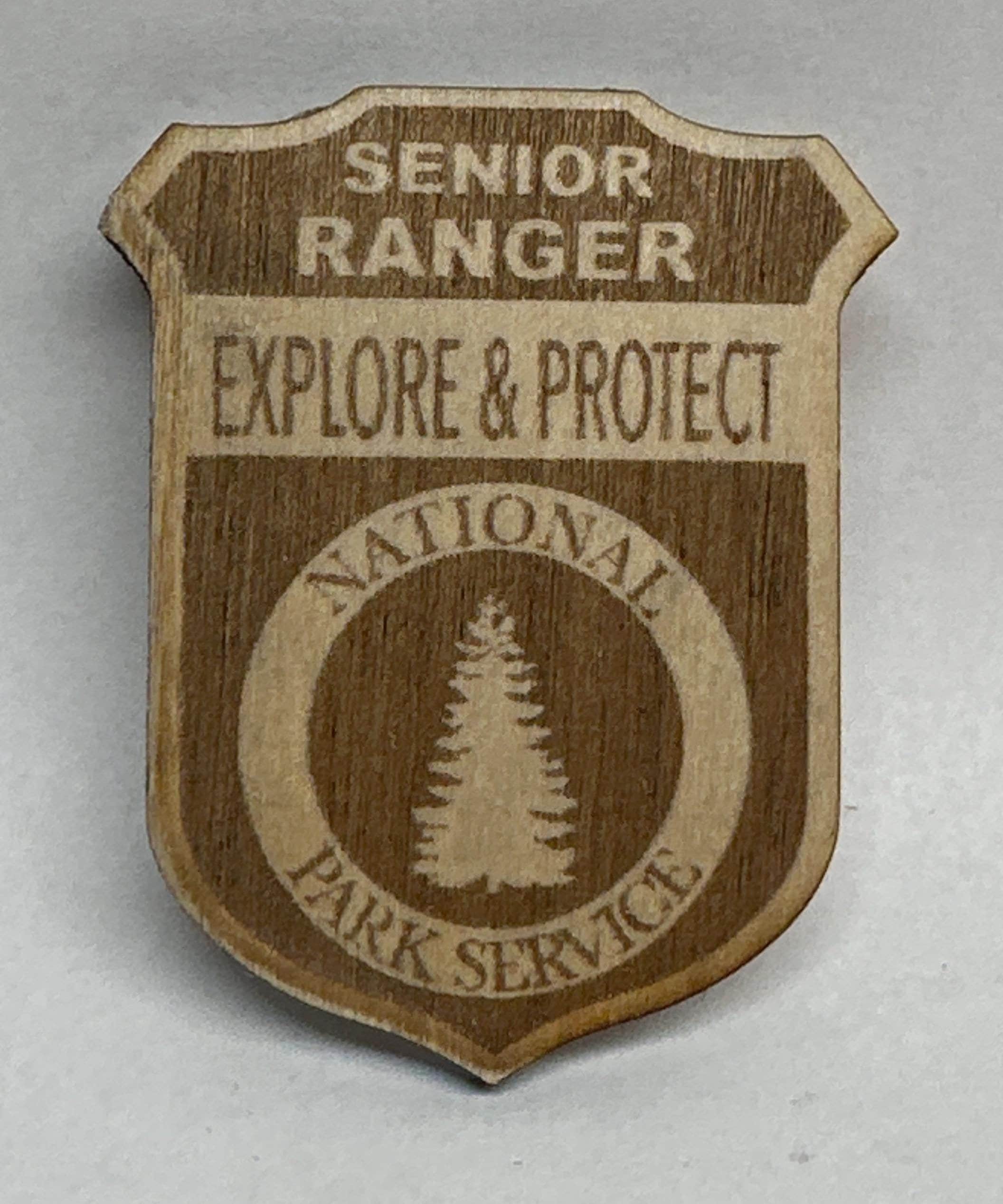 Wooden Laser Engraved Ranger Park Badge - Customizable - Etsy