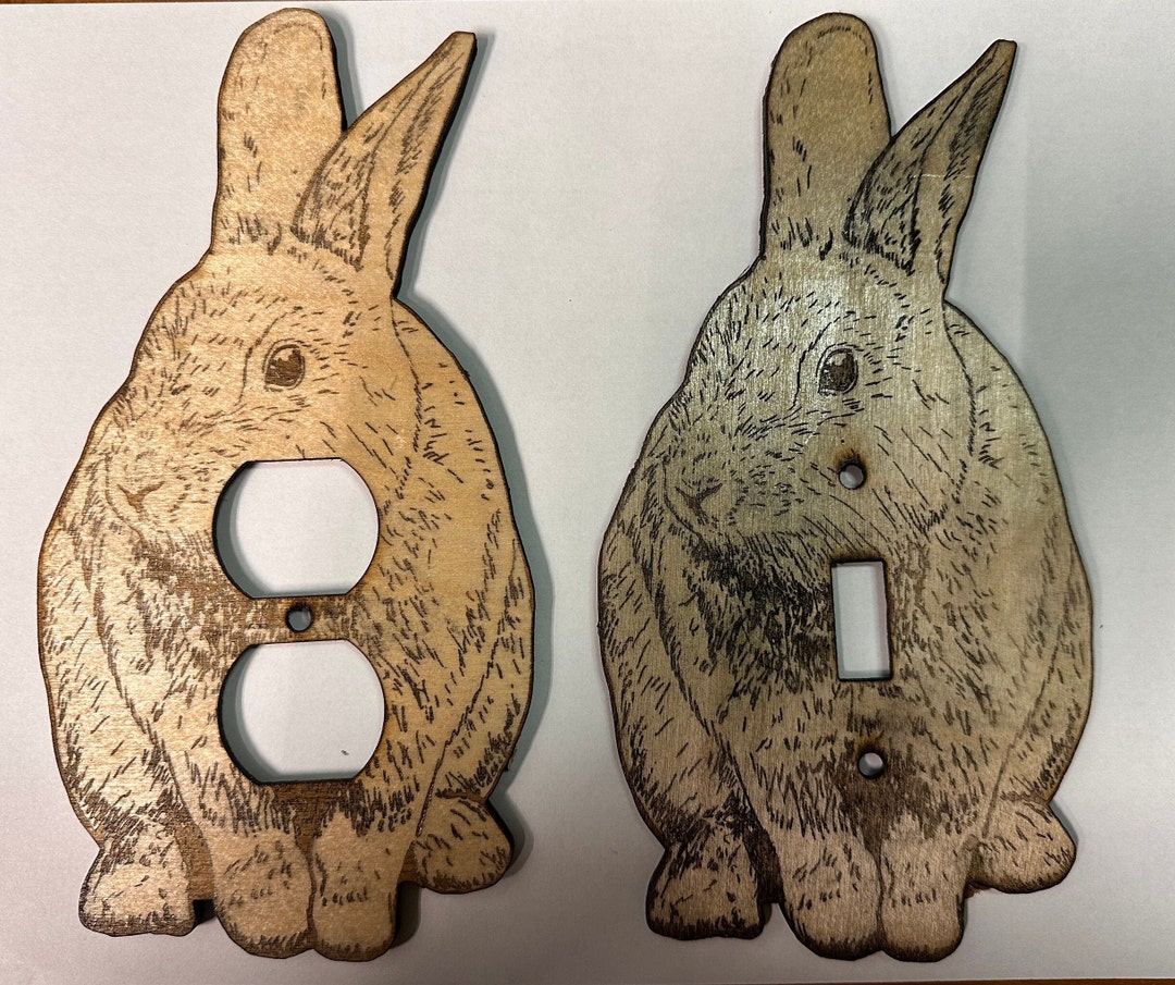 Wooden Rabbit Light Switch, Outlet Cover, Rocker Cover - Etsy