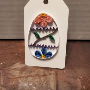 Handgemachte Quilled Osterei Blank Tags