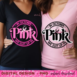 Breast Cancer Png, Pink Png, In October we wear pink Png, Breast cancer awareness Png, Pink Ribbon Png, Digital Download, Digital Art.