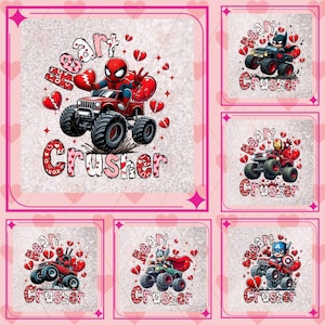 Pacote de super-heróis do dia dos namorados PNG, clipart de super-heróis do amor, herói romântico, design do dia dos namorados, esmagador de corações PNG, desenho animado do dia dos namorados PNG.