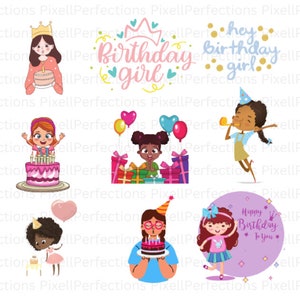 9 Birthday Girl Svgs Bundle, Happy Birthday Svg, Birthday Squad Svg, Digital Download, Svg Files, Digital Art, Instant Download, Clipart.