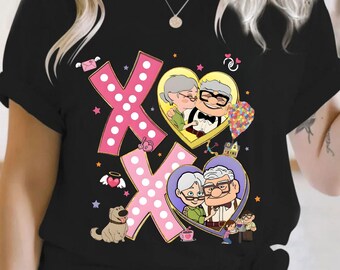 Carl Elle Valentine Disney Up Movie Png, Carl Elle Disney Png , Disneyland Vacation Gift, , Disney Pixar Up Png, Valentine Disney Png
