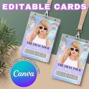 Bewerkbare badge vip-feestpas, disco in mijn verjaardagstijdperk, feestpas voor feestvarken, tijdperken vip-badge, lanyard-badge, bewerkbaar, digitale download